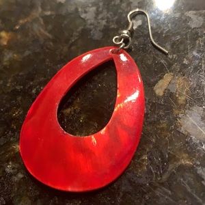 Beautiful red hanging earrings - fashion jewelry!